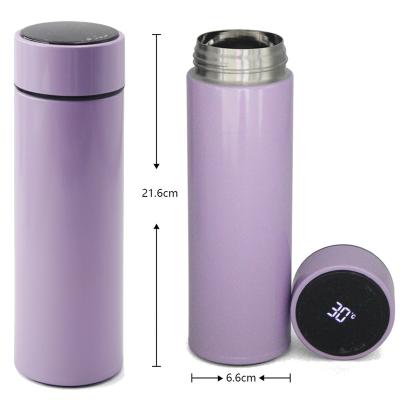 China Viable Smart 0.35/0.5L Touch Insulated Smart LED Bottle With Temperature Display Vacuum Flask With Temperature for sale