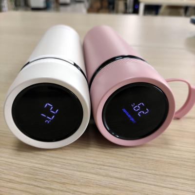 China Low MOQ Viable Stocked 500ML 316 Stainless Steel Water Vacuum Bottle LED Temperature Display Flask Vacuum Flask With Temperatur for sale