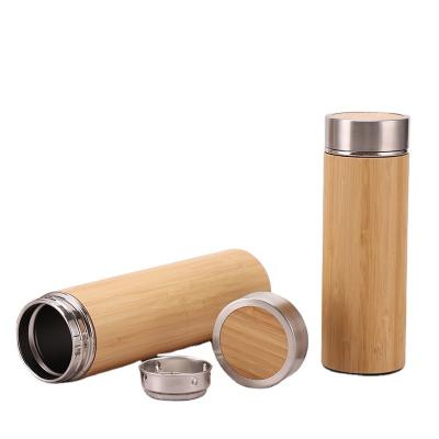 China Eco Friendly Business Water Bottle 500ml Bamboo Lids Insulated Water Bottle for sale