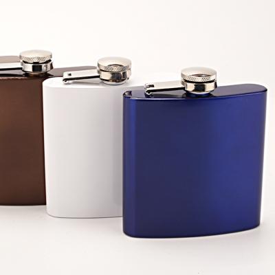 China Stainless Steel Minimalist Leakproof Portable Flasks For Wine Liquor Flasks 6oz Flask Drinking Whiskey for sale