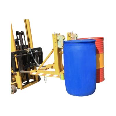 China Widely all kinds mechanical fork mounted drum lifter grab drum forklift with multiple types of olecranon for choose for sale