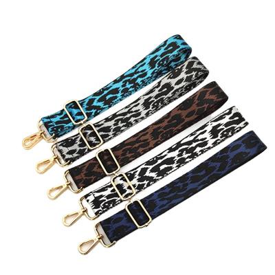 China New fashion gold hardware buckle color gold and silver leopard strap wire bag adjustable shoulder strap for sale