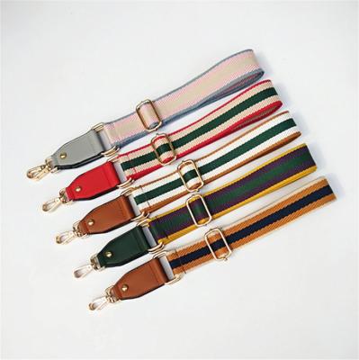 China Manufacturer Fashion PU Stripe Adjustable Long Leather Bag Wholesale And Replaceable Color Strap for sale