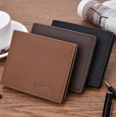 China New Fashion Design Men Invent Cheap Leather Multi-Card Slot Youth PU Student Business Men's Credit Card Wallet for sale