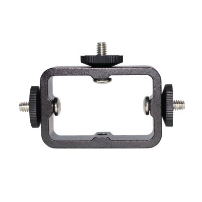 China Three Head Black Aluminum Alloy SLAMOE Circle Bracket Aluminum Alloy For Tripod Screw Hole Lamp Bracket Live Photography Accessories for sale