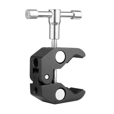 China Slamoe J023 Flexible Aluminum 1/4 Large Screw Crab Clamp Phone Camera Accessory Mount for sale