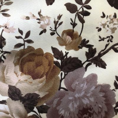 China Anti Static Wholesale Custom Design Floral Printed Vintage Soft 100 Polyester Fabrics for sale