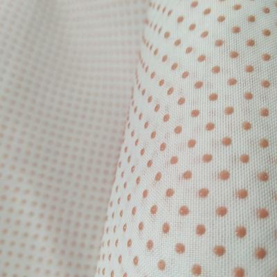 China Anti Static Dotted White 100% Polyester Fabric for sale