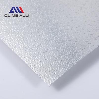 China Reliable Aluminum Fridge Supplier Orange Peel Pattern Checkering Aluminum Plate 1050 Stucco Sheet for sale