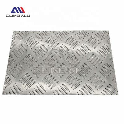 China Anti-skid Pedal Short Delivery Time Orange Peel Embossed Diamond 5 Bar Stucco Pattern Tread Plate Checker Aluminum Checkered Aluminum Sheet for sale