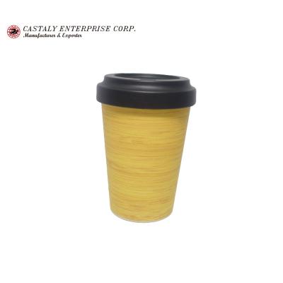 China Sustainable Green Product Coffee Mug Biodegradable Natural Bamboo Fiber Coffee Mug for sale