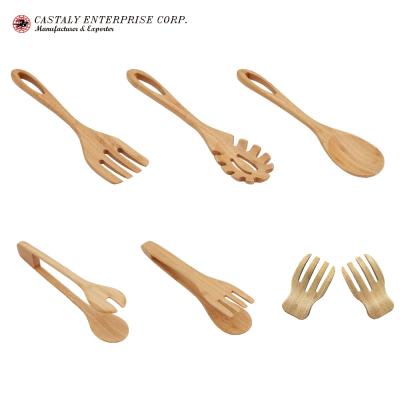 China High Quality Sustainable Kitchen Utensils Natural Bamboo Cooking Tool Kit for sale