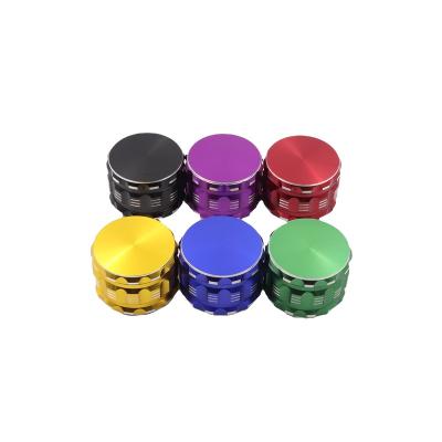 China High Quality Common Tobacco Grinding Color 4 Pieces 63mm Aluminum Alloy 2.5inch Spice Grinder Smoking Accessory Like Drum for sale