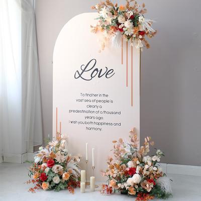 China Wedding Decoration Artificial Flower Background Layout Artificial Flower Hand Made Wedding Set for sale