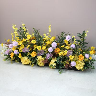 China Hand-made wedding decoration road lead flower row simulation decorative flowers wedding banquet stage layout artificial decorative flowers for sale