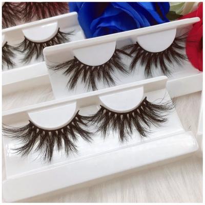 China Veleasha 5D Mink Lashes Handmade Soft Strip 25mm High Quality 100% Cruelty Free Mink Eyelashes and Packaging for sale