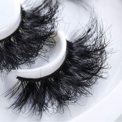 China natural & Wholesale Lashes 20mm/25mm Long Strands Natural False Look Mink Eyelashes With Custom Package for sale