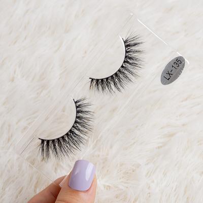 China Hot Vendor 20mm Mink Lasheswholesale Vendor 3D Mink Lashes Fluffy Soft Strip Eyelashes for sale