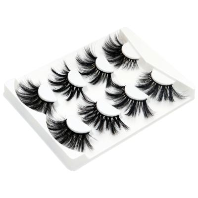 China Full Volume Fluffy Natural Silk Lashes 4 Pairs Pack for sale