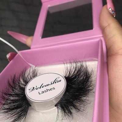 China Long & thick & The Dramatic Factory 100% Real Mink Eyelashes Fluffy Long Eyelash Volume 25mm Mink Lashes For Make Up for sale