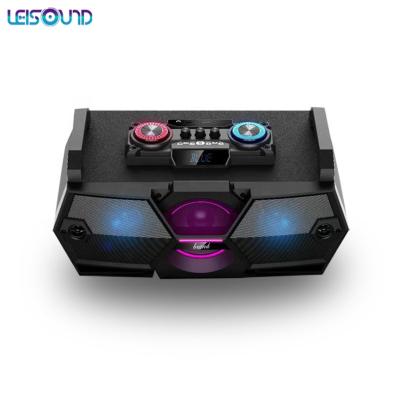 China Ourdoor activities LEISOUND DJ indoor sound boombox aux. in dc 5v blue microphone karaoke tooth speaker for sale