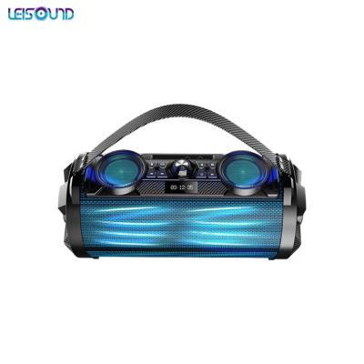 China Wireless Charger for LEISOUND TWS Portable Boombox Super Tooth Bass Wireless Blue Sound Box with Karaoke Reverb for sale