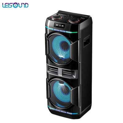 China Clubs LEISOUND double 10inch fashional design karaoke party rechargeable portable speaker DJ for sale