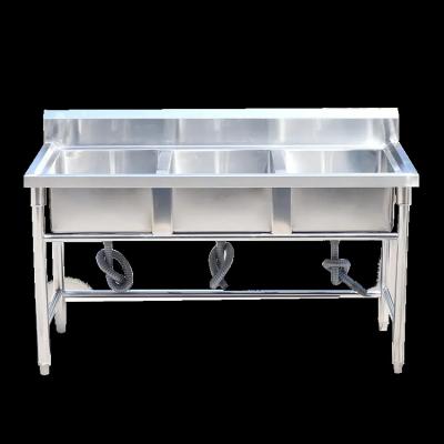 China Restaurant Customized Commercial Kitchen Equipment Restaurant Stainless Steel Sink Table for sale