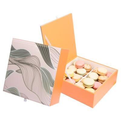 China Macaron Glass Gift Box Materials Jewelry Box PU Beef Recycled Leather Candy Box With Wooden Glass Cover Luxury for sale