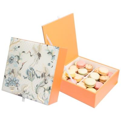 China Recycled Materials Macaron Gift Box Candy Packaging Jewelry Box Pu Leather Body Luxury Wooden With Glass Cover for sale