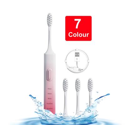 China Wholesale Purchase Washable Ultrasonic Sonic Rechargeable Toothbrush USB Washable Electric Toothbrush Clean Powerful Charging for sale