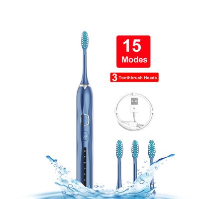 China OEM Powerful Clean Powerful Ultrasonic Sonic Charging USB Rechargeable Washable Electronic Whitening Toothbrush for sale