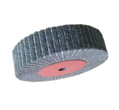 China Combi Nonwoven Fin Wheel Interleaved Leaf Flap Wheel 250*25mm Pole for sale