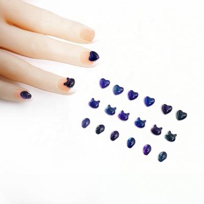 China Easy Apply Fashion Mix Shape Color Glitter Bottom Crystal Rhinestones Nail 3D Jewelry For Nail Charms Luxury Nail Pieces for sale