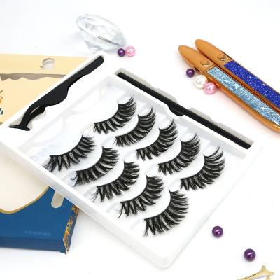 China Magnetic natural lashesh 7mm long eye lashes wholesale supplier natural 6 magnet magnetic lashes accept customization for sale