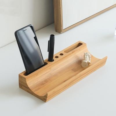 China Bamboo Pen Holders Cell Phone Holder Desktop Drawer Organizer Movable/Eco-friendly/Reusable/Durable and Home Supply for sale