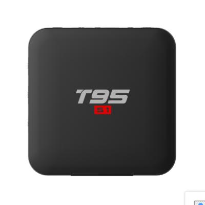 China T95S1 Free Trial Dual Panel Reseller TV Media Player Set Top Box Smart 4K Android TV Box T95S1 for sale