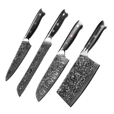 China Viable Application Viable Cheap Chef Knife Professional Japanese Damascus Stainless Steel Kitchen Knife Set for sale