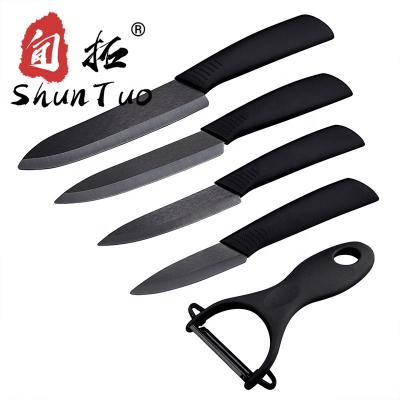 China 5 PCS Kitchen Chef Knives Slicing Knife Disposable Fruit Slicer Ceramic Peeler Knife Set With GIF Box for sale