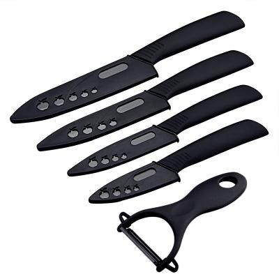 China 5 PCS Kitchen Chef Knives Slicing Knife Disposable Fruit Slicer Ceramic Peeler Knife Set With GIF Box for sale