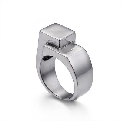 China Personality Punk Korean Smooth Men Pull Titanium Steel Men Ring Fashionable Men's Steel Ring Jewelry Ring for sale