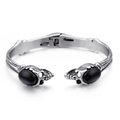 China Wholesale Fashion Trend Men's Wrist Bracelet Punk Feature Titanium Steel Bangle for sale