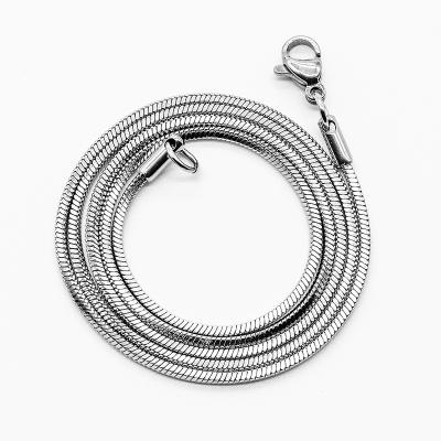 China Wholesale Hiphop Snake Chain Necklaces Yiwu Silver Round Snake Necklace Chains 3mm 4mm 5mm for sale