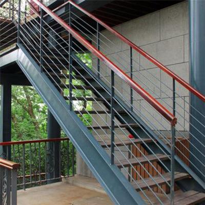 China Modern Precast Concrete Stairs With Straight Staircase Glass Railing for sale