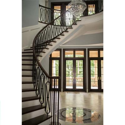 China Any Design Can Customized DAIYA Wrought Iron Baluster Wrought Iron Stair Railing Balustrade Decorative Stair Railing With Customized Design for sale