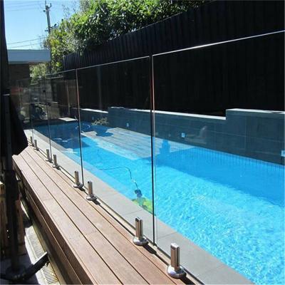 China DAIYA Modern Frameless Balcony Deck Swimming Accessories Stainless Steel Glass Pool Fencing Railing Spit for sale