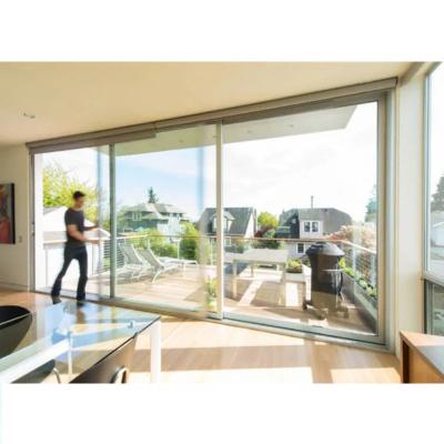 China DAIYA Modern Huge Aluminum Doors Windows With Three Panels Sliding Stacking Door for sale