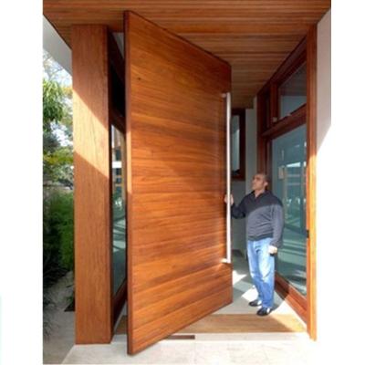 China DAIYA Modern Wooden Front Entry Designs With Modern Pivot Door for sale