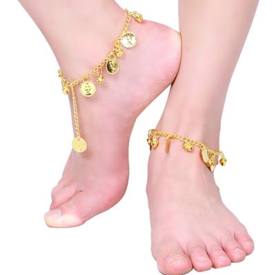 China Fashion Handmade Alloy Dance Bell Anklet Indian Belly Dance Anklet for sale