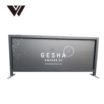 China Advertising Hot Selling Custom Outdoor Advertising Breeze PVC Cafe Barriers for sale